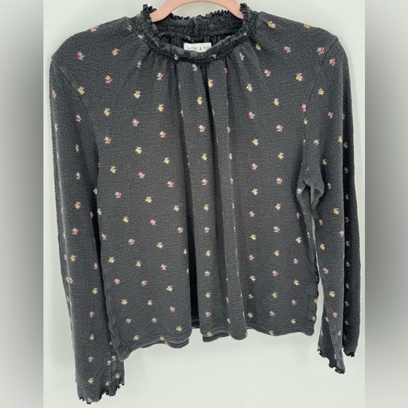 Madewell Tops - Texture & Thread by Madewell Ruffle Floral Long Bell Sleeve Blouse